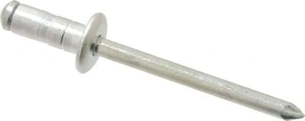 RivetKing - Size 62-64 Dome Head Aluminum Multi Grip Blind Rivet - Steel Mandrel, 0.062" to 1/4" Grip, 3/8" Head Diam, 0.192" to 0.196" Hole Diam, 0.519" Length Under Head, 3/16" Body Diam - First Tool & Supply