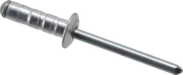 RivetKing - Size 63-67 Dome Head Aluminum Multi Grip Blind Rivet - Steel Mandrel, 0.187" to 0.456" Grip, 3/8" Head Diam, 0.192" to 0.196" Hole Diam, 0.716" Length Under Head, 3/16" Body Diam - First Tool & Supply