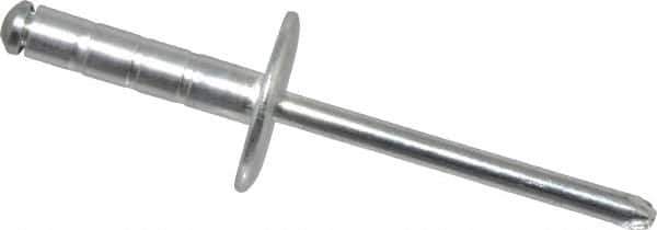 RivetKing - Size 66-69 Large Flange Dome Head Aluminum Multi Grip Blind Rivet - Steel Mandrel, 0.275" to 0.598" Grip, 0.612" Head Diam, 0.192" to 0.196" Hole Diam, 7/8" Length Under Head, 3/16" Body Diam - First Tool & Supply