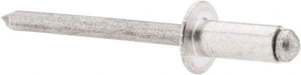 RivetKing - Size 64 Dome Head Aluminum Open End Blind Rivet - Aluminum Mandrel, 0.188" to 1/4" Grip, 3/8" Head Diam, 0.192" to 0.198" Hole Diam, 0.45" Length Under Head, 3/16" Body Diam - First Tool & Supply