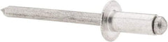 RivetKing - Size 64 Dome Head Aluminum Open End Blind Rivet - Aluminum Mandrel, 0.188" to 1/4" Grip, 3/8" Head Diam, 0.192" to 0.198" Hole Diam, 0.45" Length Under Head, 3/16" Body Diam - First Tool & Supply