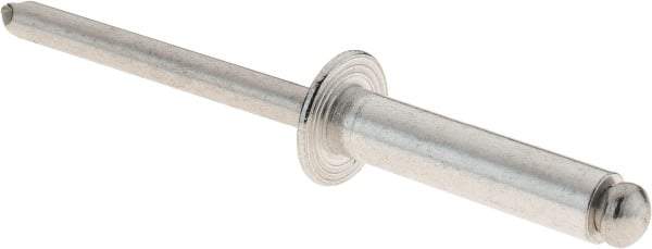 RivetKing - Size 610 Dome Head Aluminum Open End Blind Rivet - Aluminum Mandrel, 0.501" to 5/8" Grip, 3/8" Head Diam, 0.192" to 0.198" Hole Diam, 0.825" Length Under Head, 3/16" Body Diam - First Tool & Supply