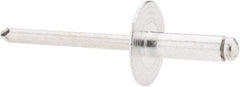 RivetKing - Size 66 Large Flange Dome Head Aluminum Open End Blind Rivet - Aluminum Mandrel, 0.251" to 3/8" Grip, 5/8" Head Diam, 0.192" to 0.196" Hole Diam, 0.575" Length Under Head, 3/16" Body Diam - First Tool & Supply