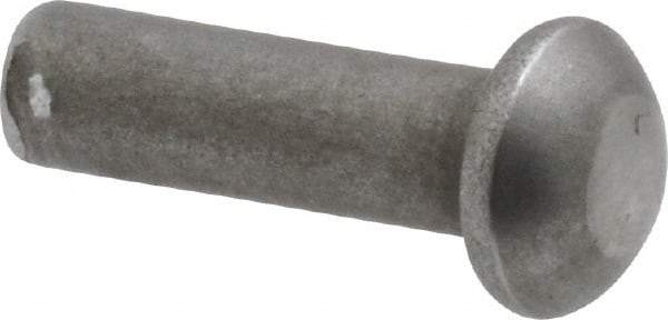 RivetKing - 3/16" Body Diam, Round Steel Solid Rivet - 5/8" Length Under Head - First Tool & Supply