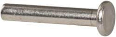 RivetKing - 1/8" Body Diam, Flat Uncoated Aluminum Solid Rivet - 3/4" Length Under Head, Grade 1100F - First Tool & Supply