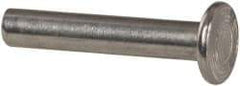 RivetKing - 3/16" Body Diam, Flat Aluminum Solid Rivet - 1" Length Under Head, Grade 1100F - First Tool & Supply