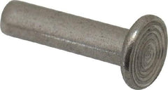 RivetKing - 1/8" Body Diam, Flat Uncoated Stainless Steel Solid Rivet - 1/2" Length Under Head, Grade 18-8 - First Tool & Supply