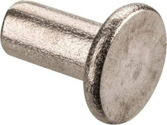 RivetKing - 3/16" Body Diam, Flat Stainless Steel Solid Rivet - 3/8" Length Under Head, Grade 18-8 - First Tool & Supply