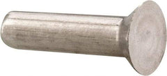 RivetKing - 1/8" Body Diam, Countersunk Uncoated Aluminum Solid Rivet - 1/2" Length Under Head, Grade 1100F, 78° Countersunk Head Angle - First Tool & Supply