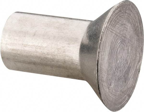 RivetKing - 3/16" Body Diam, Countersunk Aluminum Solid Rivet - 3/8" Length Under Head, Grade 1100F, 78° Countersunk Head Angle - First Tool & Supply