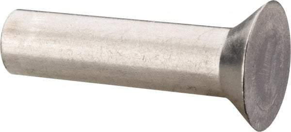 RivetKing - 3/16" Body Diam, Countersunk Aluminum Solid Rivet - 3/4" Length Under Head, Grade 1100F, 78° Countersunk Head Angle - First Tool & Supply