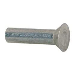 RivetKing - 1/4" Body Diam, Countersunk Aluminum Solid Rivet - 1" Length Under Head, Grade 1100F, 78° Countersunk Head Angle - First Tool & Supply