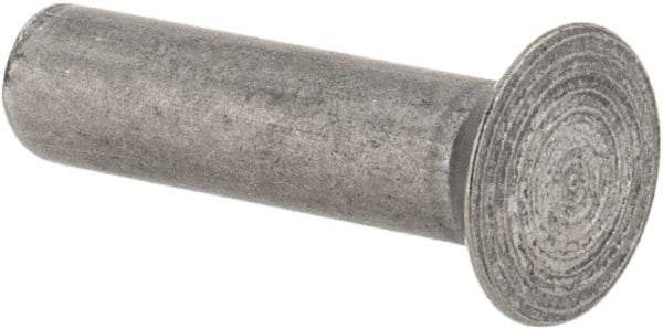 RivetKing - 3/16" Body Diam, Countersunk Steel Solid Rivet - 3/4" Length Under Head, 90° Countersunk Head Angle - First Tool & Supply