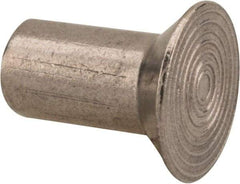 RivetKing - 1/4" Body Diam, Countersunk Uncoated Stainless Steel Solid Rivet - 1/2" Length Under Head, Grade 18-8, 90° Countersunk Head Angle - First Tool & Supply