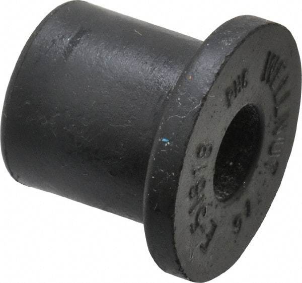 Au-Ve-Co Products - 5/16-18, 7/8" Diam x 1/8" Thick Flange, Rubber Insulated Rivet Nut - UNC Thread, Neoprene, 0.6" Long x 0.62" Body Diam, 0.725" OAL - First Tool & Supply