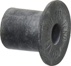 Au-Ve-Co Products - M6x1.00, 0.787" Diam x 0.051" Thick Flange, Rubber Insulated Rivet Nut - Metric Coarse Thread, Neoprene, 0.579" Long x 1/2" Body Diam, 0.63" OAL - First Tool & Supply