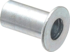 Value Collection - #8-32, 0.01 to 0.08" Grip, #2, Steel Standard Rivet Nut - Flat Head - First Tool & Supply