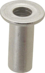 Value Collection - #6-32, 0.01 to 0.08" Grip, #12, Aluminum Standard Rivet Nut - Flat Head - First Tool & Supply