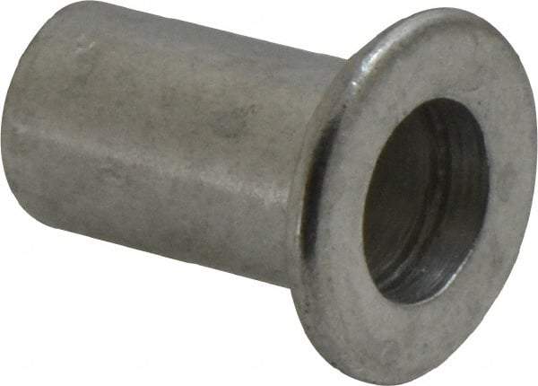 Value Collection - 3/8-16, 0.03 to 0.115" Grip, 1/2" Drill, Aluminum Standard Rivet Nut - Flat Head - First Tool & Supply