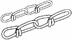 Campbell - 0.08" Diam Steel Double Loop Chain - First Tool & Supply