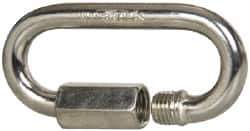 Campbell - Zinc Plated Carbon Steel Quick Link - 1/4" Diameter, 880 Lb Load Limit - First Tool & Supply