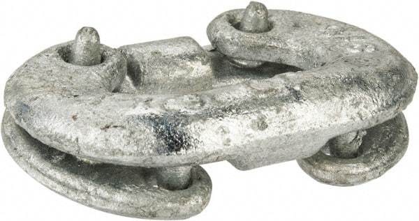 Campbell - Galvanized Carbon Steel Connecting Link - 3/8" Diameter, 2,800 Lb Load Limit - First Tool & Supply