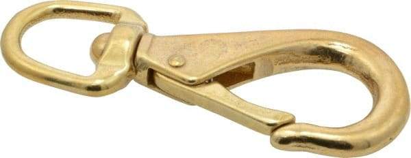 Value Collection - 4-1/2" Long Swivel Eye Boat Snap - Solid Brass with 9/16" Snap Opening - First Tool & Supply