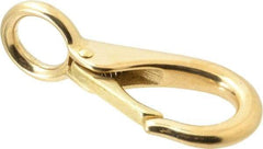 Value Collection - 3-7/8" Long Fixed Eye Boat Snap - Solid Brass with 5/8" Snap Opening - First Tool & Supply