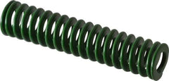 Associated Spring Raymond - 20mm Hole Diam, 10mm Rod Diam, 3-1/2" Free Length, Green Die Spring - 490 N Max Deflection, 35mm Max Deflection, Light Duty, Chromium Alloy Steel - First Tool & Supply