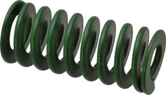 Associated Spring Raymond - 40mm Hole Diam, 20mm Rod Diam, 3-1/2" Free Length, Green Die Spring - 1785 N Max Deflection, 35mm Max Deflection, Light Duty, Chromium Alloy Steel - First Tool & Supply