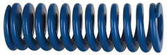 Associated Spring Raymond - 50mm Hole Diam, 25mm Rod Diam, 5-1/2" Free Length, Blue Die Spring - 4524 N Max Deflection, 52mm Max Deflection, Medium Duty, Chromium Alloy Steel - First Tool & Supply