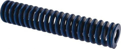 Associated Spring Raymond - 50mm Hole Diam, 25mm Rod Diam, 10" Free Length, Blue Die Spring - 4170.5 N Max Deflection, 95mm Max Deflection, Medium Duty, Chromium Alloy Steel - First Tool & Supply