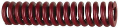 Associated Spring Raymond - 25mm Hole Diam, 12.5mm Rod Diam, 4-1/2" Free Length, Red Die Spring - 2275 N Max Deflection, 35mm Max Deflection, Strong Duty, Chromium Alloy Steel - First Tool & Supply