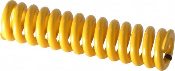 Associated Spring Raymond - 12.5mm Hole Diam, 6.3mm Rod Diam, 2" Free Length, Yellow Die Spring - First Tool & Supply