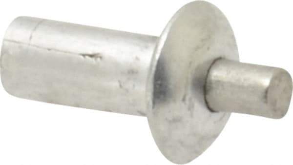 Made in USA - Universal Head Aluminum Alloy Drive Blind Rivet - Stainless Steel Mandrel, 0.172" to 3/16" Grip, 1/4" Head Diam, 0.128" to 0.14" Hole Diam, 0.281" Length Under Head, 1/8" Body Diam - First Tool & Supply