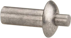 Made in USA - Universal Head Aluminum Alloy Drive Blind Rivet - Aluminum Alloy Mandrel, 0.453" to 1/2" Grip, 1/2" Head Diam, 0.266" to 0.281" Hole Diam, 0.656" Length Under Head, 1/4" Body Diam - First Tool & Supply