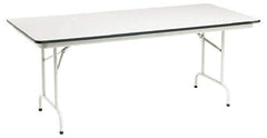 ALERA - 72" Long x 30" Wide x 29" High Stationary Rectangular Folding Table - Light Gray, High Pressure Laminate - First Tool & Supply