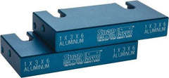 Snap Jaws - 6" Wide x 3" High x 1" Thick, Flat/No Step Vise Jaw - Soft, Aluminum, Fixed Jaw, Compatible with 6" Vises - First Tool & Supply