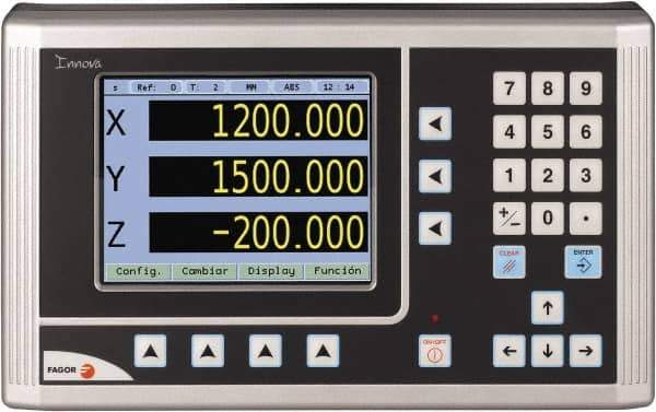 Fagor - 4 Axis, Milling DRO System - 1µm Resolution, 5µmm Accuracy, LCD Display - First Tool & Supply