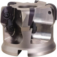 OSG - 5 Inserts, 3.397" Cutter Diam, 0.118" Max Depth of Cut, Indexable High-Feed Face Mill - 1.26" Arbor Hole Diam, 2.48" High, DFR20R100M32.0-05 Toolholder, ADMT20.. Inserts, Series PHOENIX-PDR - First Tool & Supply