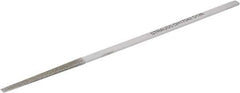 Strauss - 6.69" OAL Medium Flat Needle Diamond File - 0.157" Wide x 0.09" Thick, 1.97 LOC, Gray, 126 Grit - First Tool & Supply