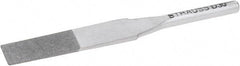 Strauss - 2.244" OAL Very Fine Flat Needle Diamond File - 0.238" Wide x 0.118" Thick, 0.59 LOC, Gray, 30 Grit - First Tool & Supply