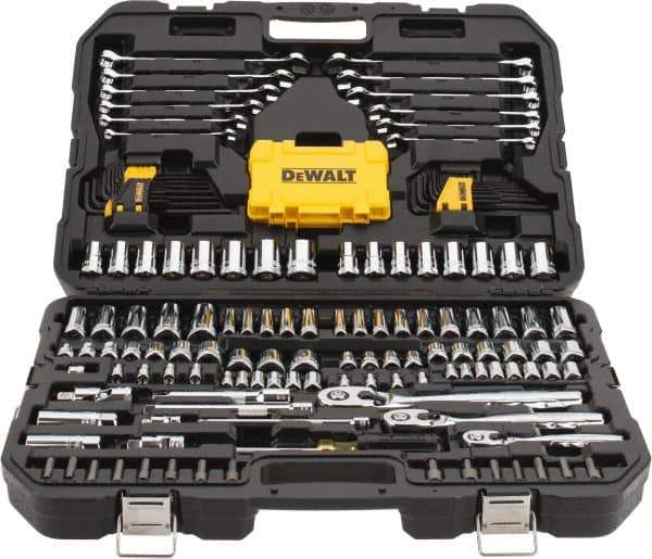 DeWALT - 168 Piece 1/4 & 3/8" Drive Mechanic's Tool Set - Comes in Blow Molded Case - First Tool & Supply