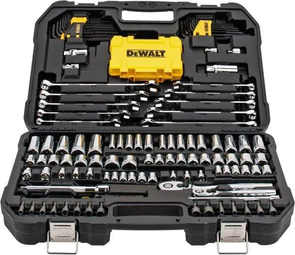 DeWALT - 142 Piece 1/4 & 3/8" Drive Mechanic's Tool Set - Comes in Blow Molded Case - First Tool & Supply