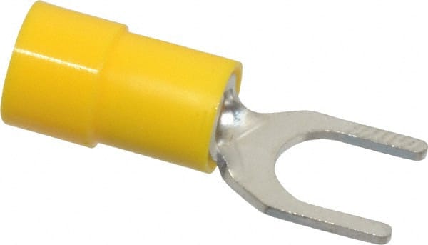 Thomas & Betts - 1/4 Inch Stud, 12 to 10 AWG, Partially Insulated, Crimp, Standard Fork Terminal - First Tool & Supply