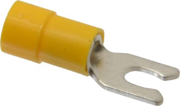 Thomas & Betts - #6 Stud, 12 to 10 AWG Compatible, Partially Insulated, Crimp Connection, Locking Fork Terminal - First Tool & Supply