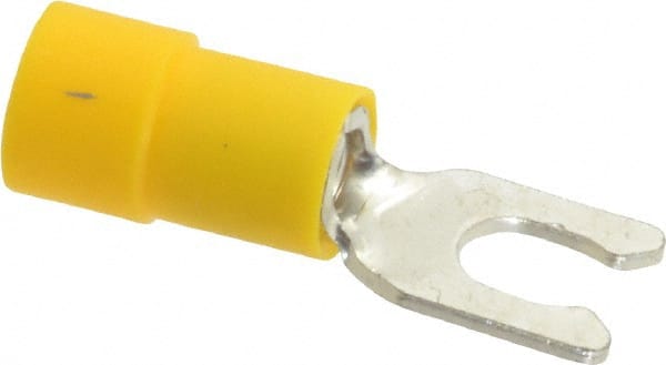 Thomas & Betts - #8 Stud, 12 to 10 AWG Compatible, Partially Insulated, Crimp Connection, Locking Fork Terminal - First Tool & Supply