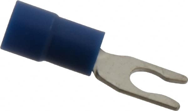 Thomas & Betts - #6 Stud, 16 to 14 AWG Compatible, Partially Insulated, Crimp Connection, Locking Fork Terminal - First Tool & Supply