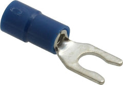 Thomas & Betts - #8 Stud, 16 to 14 AWG Compatible, Partially Insulated, Crimp Connection, Locking Fork Terminal - First Tool & Supply