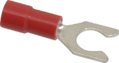 Thomas & Betts - #10 Stud, 22 to 18 AWG Compatible, Partially Insulated, Crimp Connection, Locking Fork Terminal - First Tool & Supply